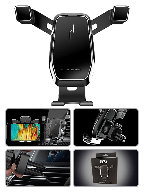 Universal Air Vent Car Phone Holder Mount - Black
