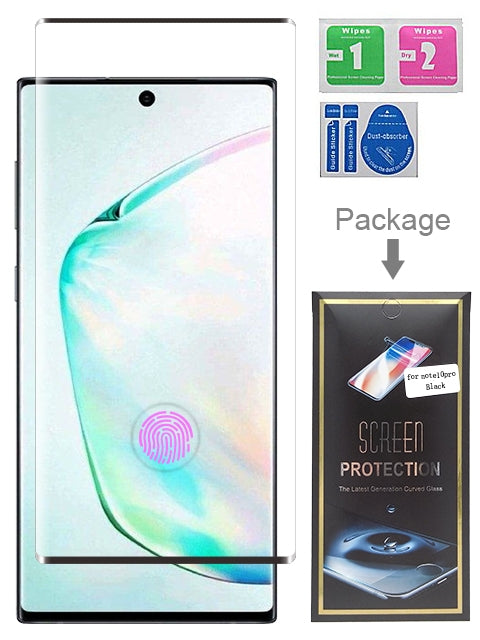 Black 1PCS Tempered Glass for Samsung Galaxy Note 10 Plus (6.8")