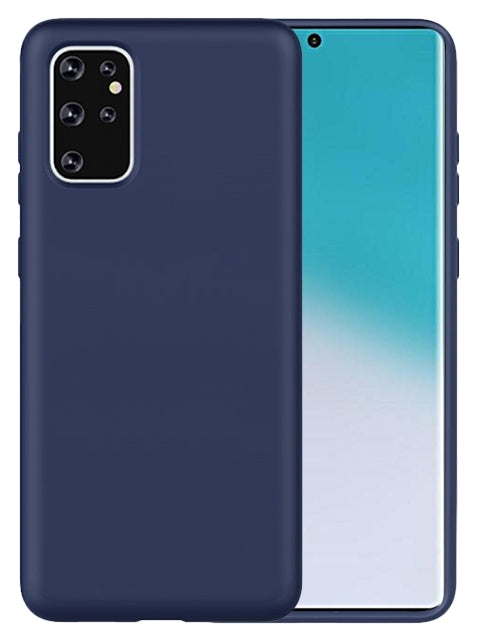 Colorful Liquid Silicone Gel Rubber Case for Samsung Galaxy S20 Plus (6.7") - Dark Blue