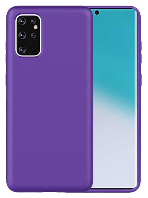 Colorful Liquid Silicone Gel Rubber Case for Samsung Galaxy S20 Plus (6.7") - Dark Blue