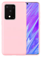Colorful Liquid Silicone Gel Rubber Case for Samsung Galaxy S20 Ultra  (6.9") - Hot Pink