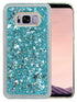 Floating Heart / Star Glitter Case for Galaxy S8 Plus - Teal