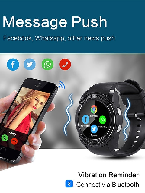 Smartwatch with Camera for iOS and Android Devices