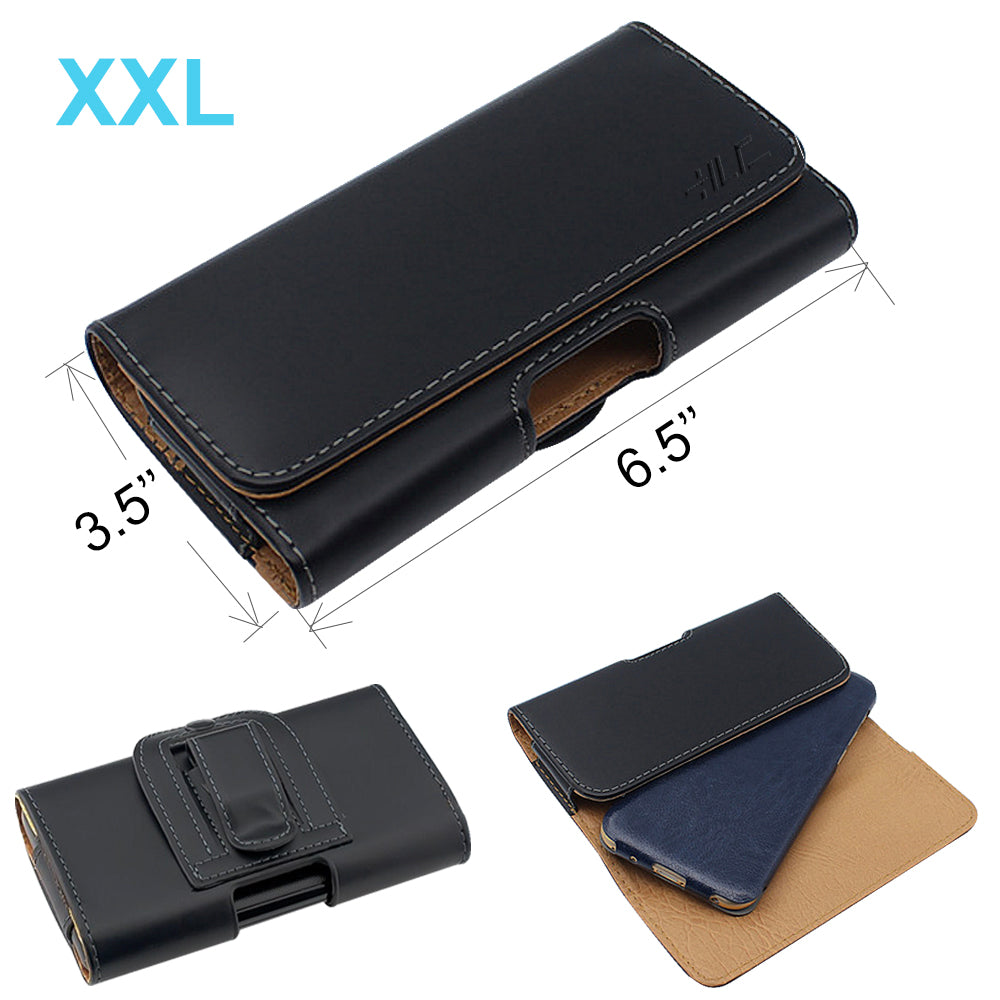 Universal Holster Pouch Case with Waist Holster Belt Loop and Clip (Double Extra Large)