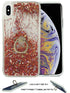 Floating Glitter Star Ring Phone Holder Case for iPhone Xs Max-Red