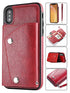 iPhone Xs Max (6.5") 2 in 1 Leather Wallet Case With 9 Credit Card Slots and Removable Back Cover 
