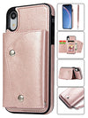 iPhone XR(6.1") Kickstand Wallet Case with Credit Card Pockets