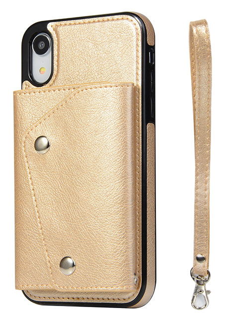 iPhone XR(6.1") Kickstand Wallet Case with Credit Card Pockets